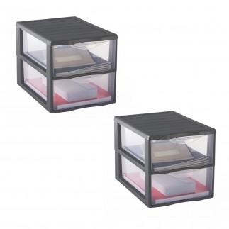 Boîte de rangement rectangulaire transparente Sundis Clip & Store 9 L