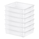 Lot de 4 boîtes de rangement en plastique transparent 9L renforcées avec  couvercle clipsable CLIP'N STORE