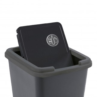 Lot de 2 poubelles de tri sélectif d’intérieur 50 litres en plastique recyclé GREEN BIN