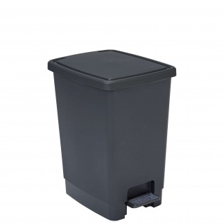 Poubelle à pédale 30 litres rectangulaire en plastique recyclé FLAT BIN