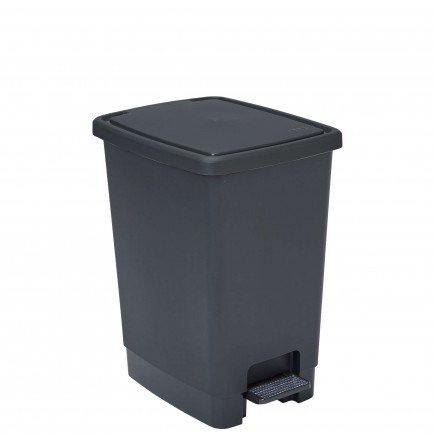 Poubelle à pédale 30 litres rectangulaire en plastique recyclé FLAT BIN