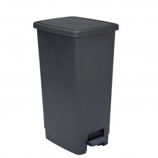 Poubelle à pédale 40 litres rectangulaire en plastique recyclé FLAT BIN