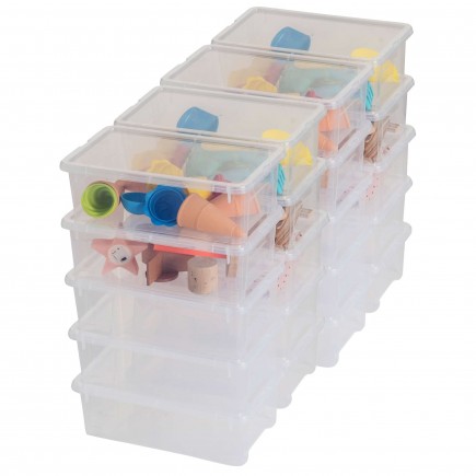 Lot de 20 boîtes de rangement en plastique transparent 5L avec couvercle VIEW BOX