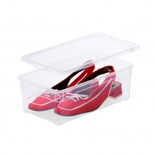 Lot de 20 boîtes de rangement 5L pour chaussures en plastique transparent avec couvercle CLEAR BOX