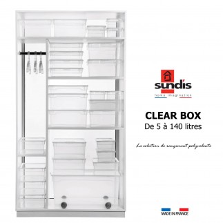 Lot de 20 boîtes de rangement 5L pour chaussures en plastique transparent avec couvercle CLEAR BOX