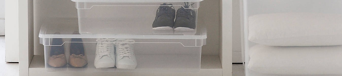 Boîtes de rangement pour chaussures empilables et transparentes